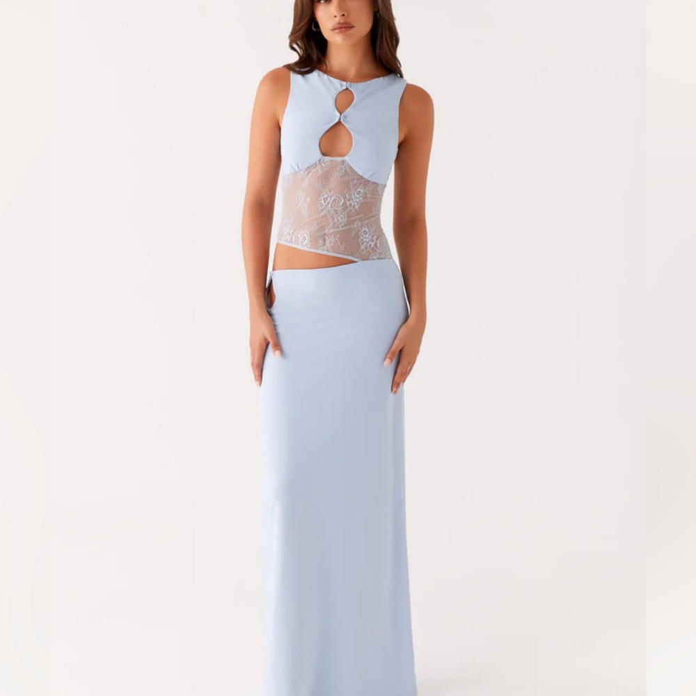 Peppermayo Light Blue Lace Dress